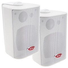 Boss Audio 4-Inch 3-Way Marine Enclosed Box Speakers 200W White MR43W